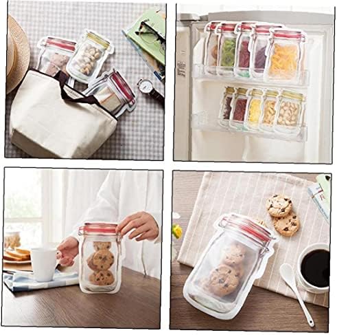 Froiny 12 buc Jar fermoar pungi reutilizabile Snack Saver sac Leakproof alimentare sandwich depozitare pungi pentru călătorie