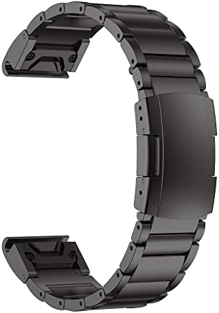 Haodee 26 22mm Alloy Watch Band Strap Compatibil pentru Fenix ​​5 5X Plus Fenix ​​6 6X Pro Forerunner 935 945 Brățară cu eliberare