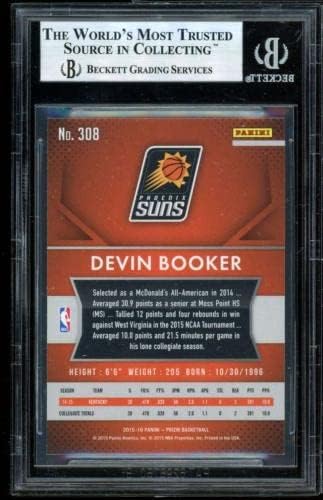 Cardul Rookie Devin Booker 2015-16 Panini Prizm 308 BGS 9 - Basketball Slabbed Rookie Cards
