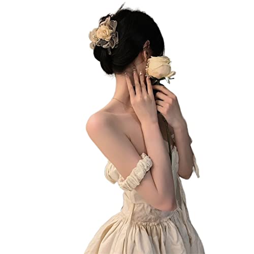 Nuc Camellia Flower Claw Clip Femeie Mori Xianmei Rechin Clip French Hairpin