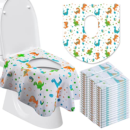 50 de pachete Huse pentru scaune de toaletă de unică folosință foarte mari învelite individual pentru copii și adulți, Huse