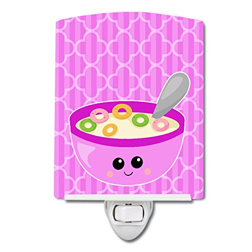 Caroline's Comorsures BB7163CNL Pink Bowl of Cereal Ceramic Night Light, 6x4x3, multicolor