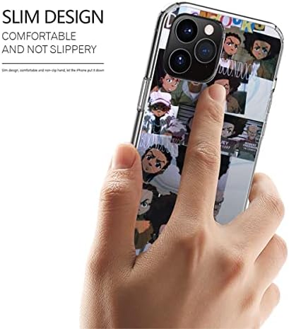 Capacul carcasei telefonului compatibil cu iPhone Samsung Boondocks SE 2020 Collage X 7 8 XR 11 12 Pro Max 13 14 Accesorii Scratch Waterproof Transparent Transparent