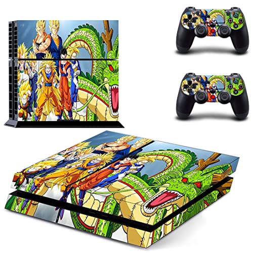 Anime Drago și VIP baloane Son Goku, Vegeta, Super Saiyan PS4 sau PS5 autocolant piele pentru PlayStation 4 sau 5 Console și 2 controlere Decal vinil-V1015