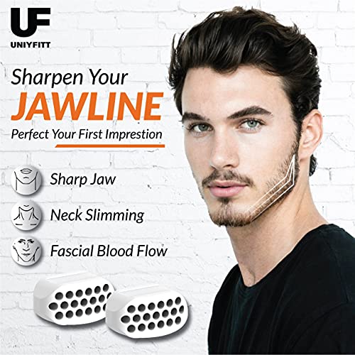 Uniyfitt Jaw Exerciser / face Slimmer | jawline Shaper / material flexibil din Silicon alimentar fără BPA cu Manual de instrucțiuni