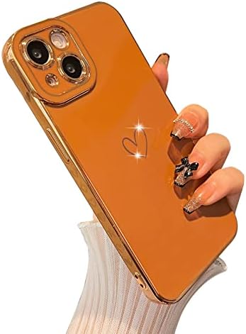 Skyaco compatibil cu carcasa iPhone 14 drăguță, carcasă de placare de lux pentru fete fete, moale TPU Cameră completă Carcasă de protecție rezistentă la șoc pentru iPhone 14 6,7 inch