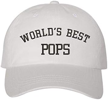 Cel mai bun pop de baseball brodat din lume din lume - pălărie pentru tată, capac de baseball bunic, pălărie de tată, pălărie de bunici