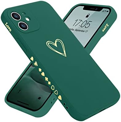 TEAGEO compatibil cu iPhone 12 carcasă de 6,1 inci pentru fete fete, drăguță inimă de lux de lux [Protecție moale anti-zgârietură