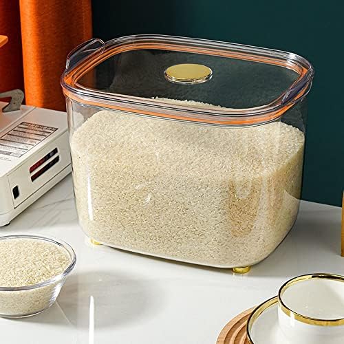 Chdhaltd 5kg / 10kg cereale orez Container de depozitare, Dispenser de cereale cu capac pentru alimente uscate făină găleată bucătărie Organizator Cabinet