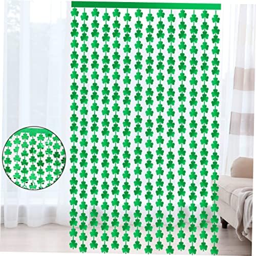 Abaodam 10 PC -uri cu cortină cu cortină cu margini de perdea verzi verzi tinsel verzi patrick zi franjuri cu franjuri de ușă