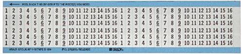 Brady AF-1-16-PK folie de aluminiu bandă, negru pe Argint, numere Consecutive repetate sârmă Marker Card