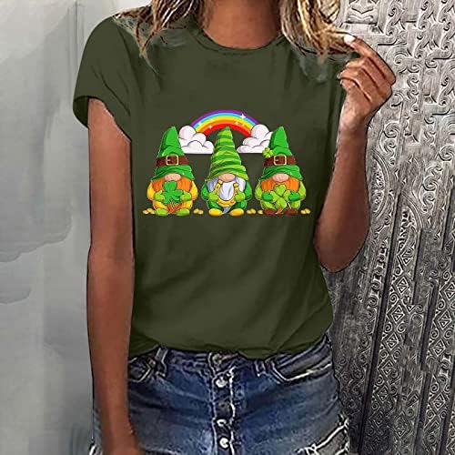 Toamna vara bumbac Top Teen Fete îmbrăcăminte echipajul gât Grafic St. Patrick zi bluza tricou pentru femei JN JN