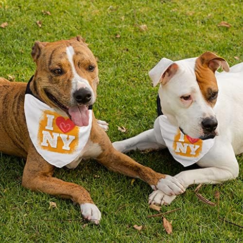 I Love NY Pet Bandana Guler - Heart Sarf Collar - tipărit de câine bandana - XL