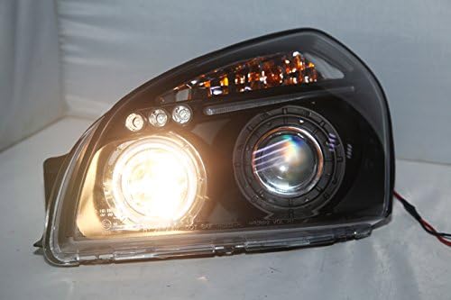 Generic pentru Hyundai Tucson 2004-2008 ani LED angel eyes lumini carcasă neagră JY
