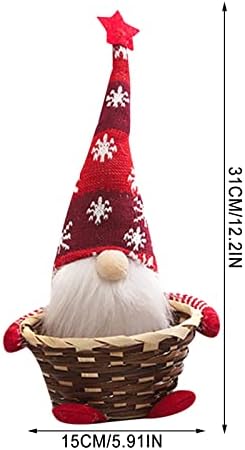 1 buc coș de bomboane Gnome de Crăciun 1 buc coș de depozitare a bomboanelor de Crăciun fericit decorare coș de depozitare