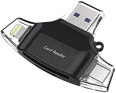 BoxWave Gadget inteligent compatibil cu Dopesplay portabil Lapdock Monitor Dr148-Allreader cititor de carduri SD, cititor de carduri microSD SD Compact USB-Jet negru