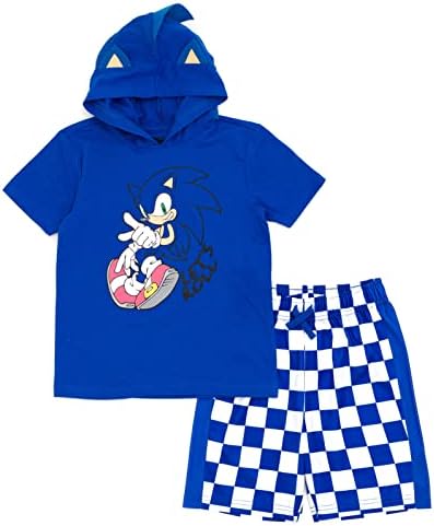 SEGA Sonic Ariciul Cosplay T - Shirt și plasă pantaloni scurți tinuta Set copil mic la copil mare
