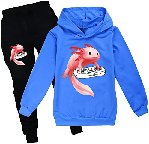 Axolotl Hoodie și pantaloni 2pcs Set Axolotl copii top confortabil Jumper Axolotl Merch