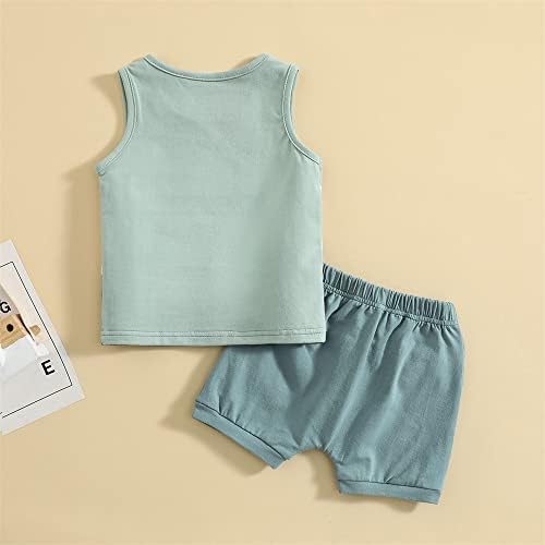 FYBITBO 2buc Baby Boys Vara Îmbrăcăminte seturi drăguț litere imprimare fără mâneci rezervor topuri T-Shirt + Palm pantaloni