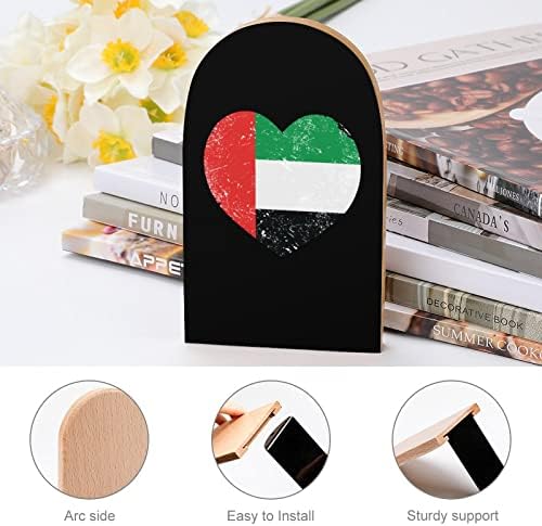 Emiratele Arabe Unite Retro inima Pavilion non-mini Lemn Bookends grele carte Dop pentru rafturi Decorative