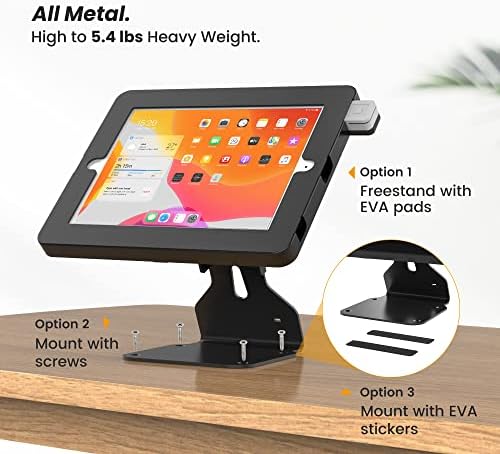 Beelta iPad Stand pentru birou Heavy Metal Flip Lockable rotire rotire pentru iPad 10.2 Gen 7 8 9th BSC401T