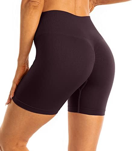 Pantaloni scurți de motociclisti pentru femei Lavento - Scrunch Butt Rising Control de burtă Control Yoga Antrenament