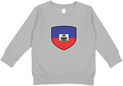 Amdesco Haiti Shield Haitian Flag Toddler Sweatshirt
