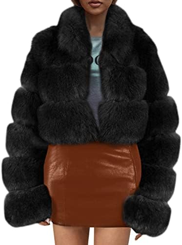 Jachete pentru jacheta pentru haine pentru femei cu mânecă lungă casual casual scurt cald faux pluș cu pluș jachete meteo cu