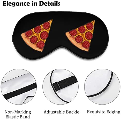 Pepperoni Pizza Eye Mask Sleep Blind Blind cu curea reglabilă blocuri ușoare Blinder pentru călătorii dormind yoga pui de somn