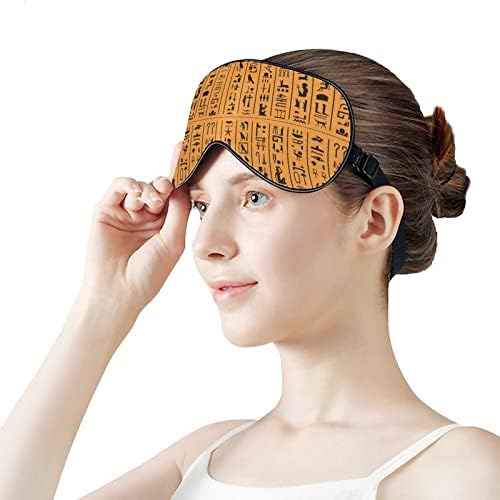 Hieroglife egiptene sau Egipt antic Egipt Masca de somn Masca moale Masca de ochi Acoperire eficientă cu o curea reglabilă