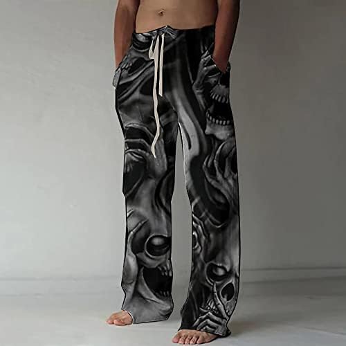 Pantaloni de yoga dudubaby pentru bărbați pantaloni casual casual și confortabili casual bumbac pantaloni de tracțiune imprimat
