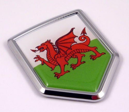 Steagul Țării Galilor Emblem Grome Chrome Car Decal Sticker