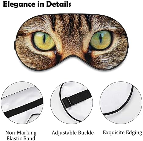 Masca de somn de pisică moale mască de ochi confortabilă cu curea de cap reglabilă Lumina de blocare a ochilor de blocare a ochilor pentru băieți fete femei pentru bărbați