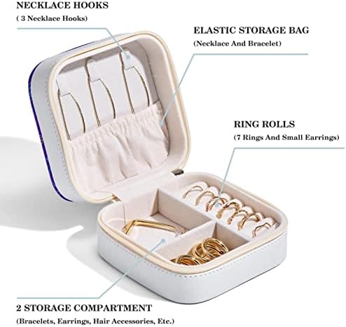 Carcasă de bijuterii portabile mini călătorii pentru inel, pandantiv, cercei, cutia organizatorului de colier, cadouri de naștere
