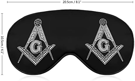Francmasonry Semne Sleep Mask Sleep Durabil Blindfold Moale Mask Huse cu curea reglabilă pentru bărbați pentru femei