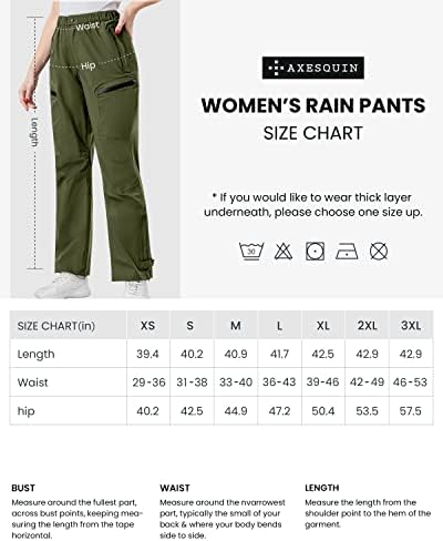 Pantaloni de ploaie pentru femei, ploaie impermeabilă peste pantaloni pantaloni de drumeție rezistenți la vânt