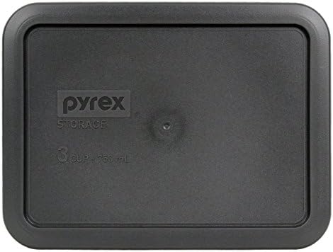 Pyrex 7210-PC 3 Cupa Albastru Muddy Aqua carbune Gri dreptunghi Plastic capace