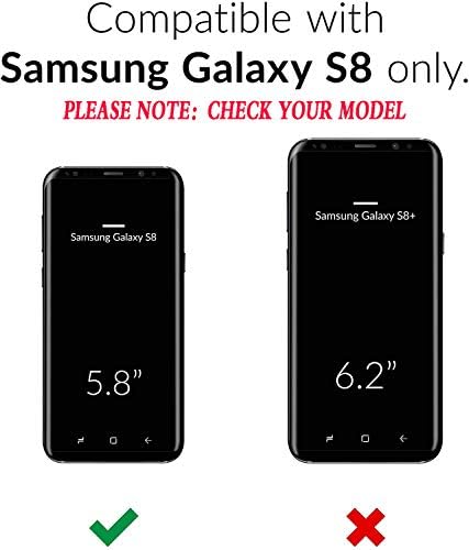 AYMECL pentru Husa Samsung Galaxy S8, husa pentru telefon Galaxy S8 cu protector de ecran flexibil TPU cu auto-vindecare [pachet