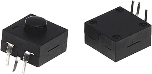 Berrysun Micro Switch 100buc D C 30V 1A 3Pin Negru Mini buton comutator pentru lanterna electrica 3p curbat 2 pe 1 Off switch-uri
