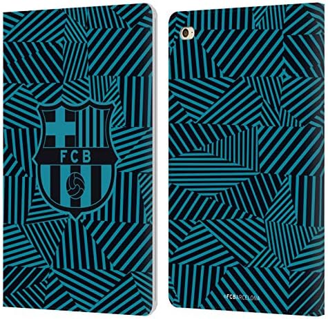 Head Case Designs licențiat oficial FC Barcelona Black Crest Carte din piele Portofel Copertă Compatibil cu Apple iPad Mini