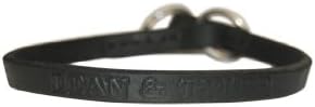 Dean și Tyler „Tranquility”, guler de sufocare pentru câini din piele cu feronerie din oțel inoxidabil-negru-dimensiuni de 26-inch cu 1/2-inch-se potrivește cu gâtul de 24-inch la 26-inch