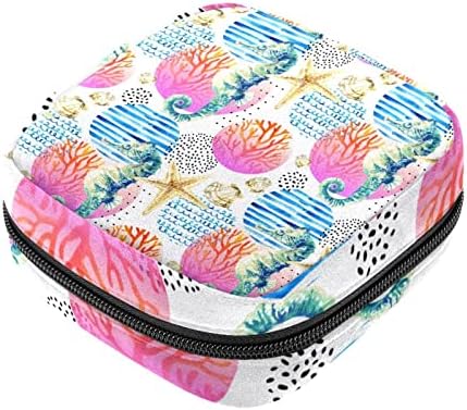 Tampons Suport pentru poșetă, portabilă pentru menstruație feminină, suport pentru menstruație, recif de corali de mare geantă