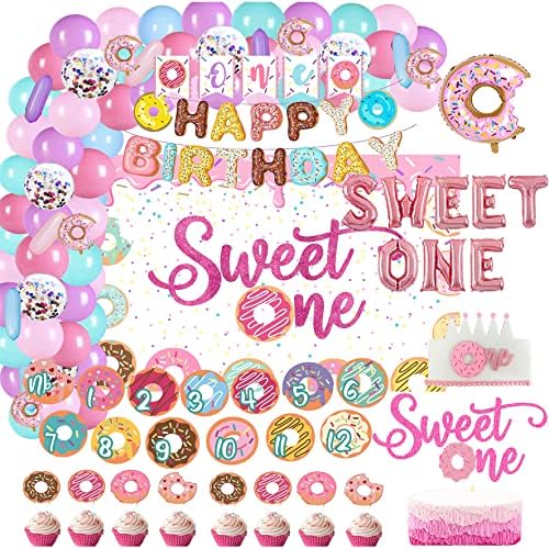 Sweet one Birthday Party Decoratiuni gogoasa, gogoasa 1st Birthday Party Decoratiuni, dulce o gogoasa decoratiuni pentru 1st