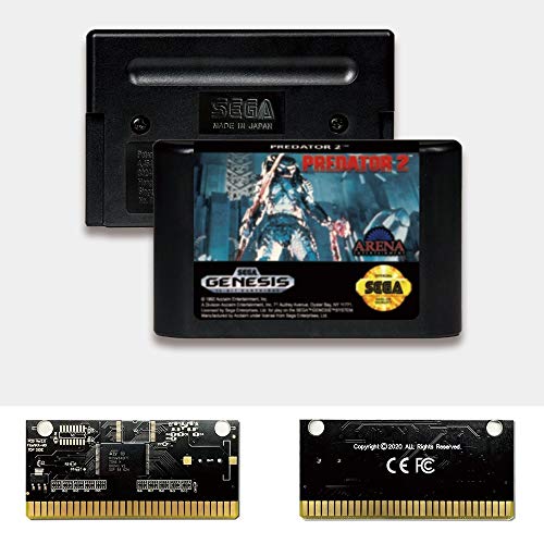 Aditi Predator 2 - SUA Etichetă Flashkit MD Electroless Gold PCB Card pentru Sega Genesis Megadrive Video Game Console