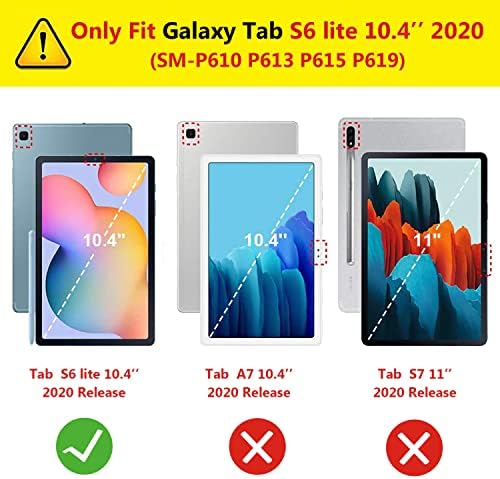 Carcasă pentru Samsung Galaxy Tab S6 Lite 10.4 2020, 360 de grade rotative Stand Case de protecție inteligentă, Bonus Stylus