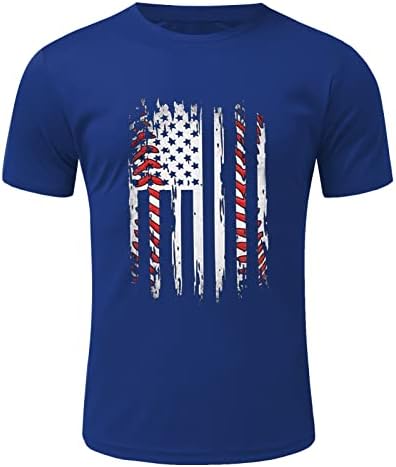 XXBR American Independence Day Top for pentru bărbați 4 iulie tricouri Tricouri Crewneck stele dungi bluză print USA Flag tricou