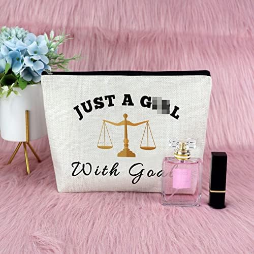 SFODIAR Avocații de apreciere Cadou pentru femei machiaj geantă de drept de drept cadou avocat pentru studenți cadou cosmetic geantă de mulțumire cadou pentru avocați