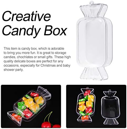 Cutie cadou decorativă Nuobesty cutie de bomboane în formă de bomboane, suport Transparent pentru bomboane, cutie de depozitare