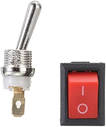 Comutator basculant 2 buc Mini basculant Snap-In comutator ferăstrău cu lanț pornire/oprire comutator de pornire 4500/5200/5800/45/52/58CC
