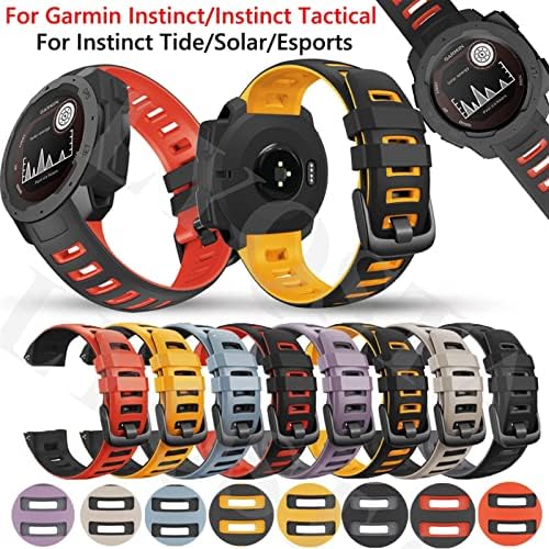 Curele Bkuane pentru Garmin Instinct Watchbands Sport Silicon Silicon Brățară Brățară Instinct/Esports/Tide/Solar/Ceas tactic